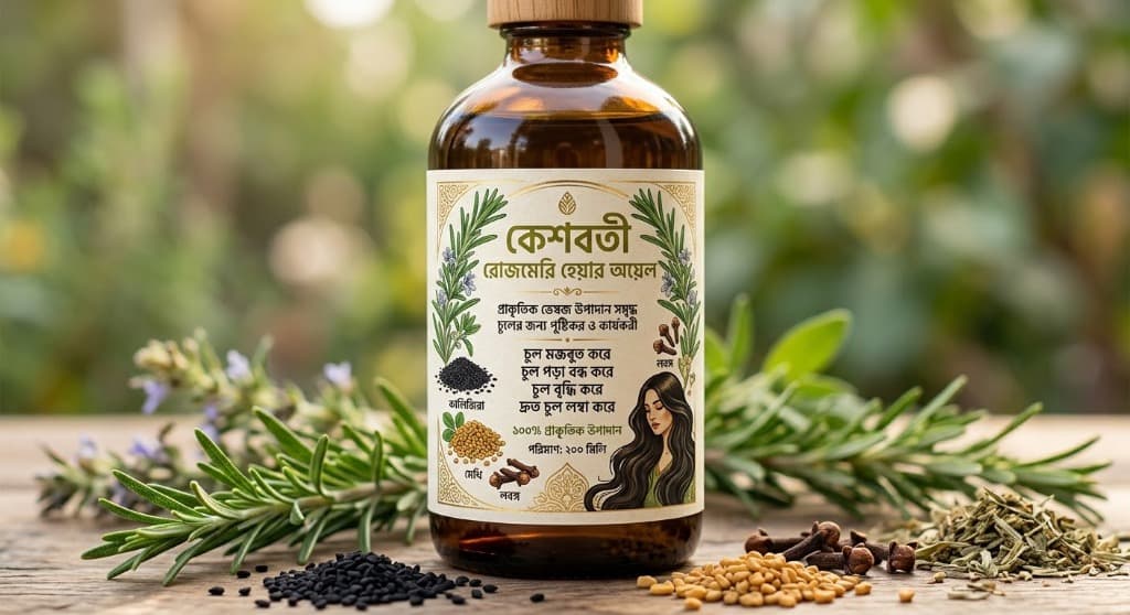 Keshavati Rosemary Hair Oil Bottle